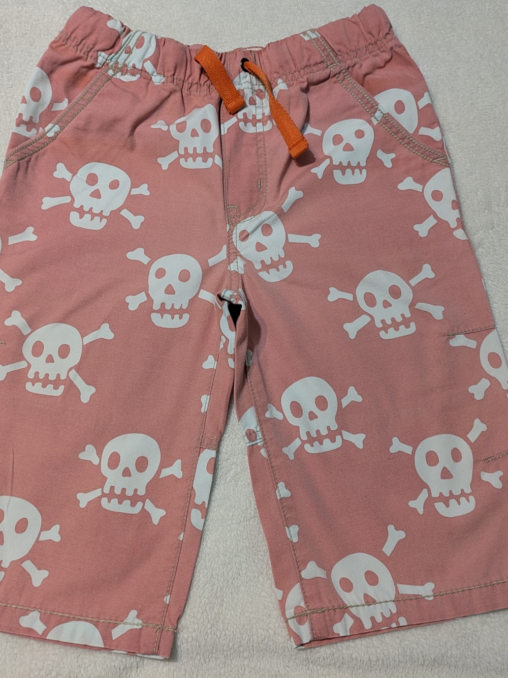 Mini Boden Boys Skull & Crossbones Pull-On Shorts